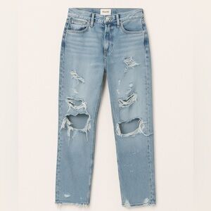 FRAME DISTRESSED HIGH WAIST JEANS